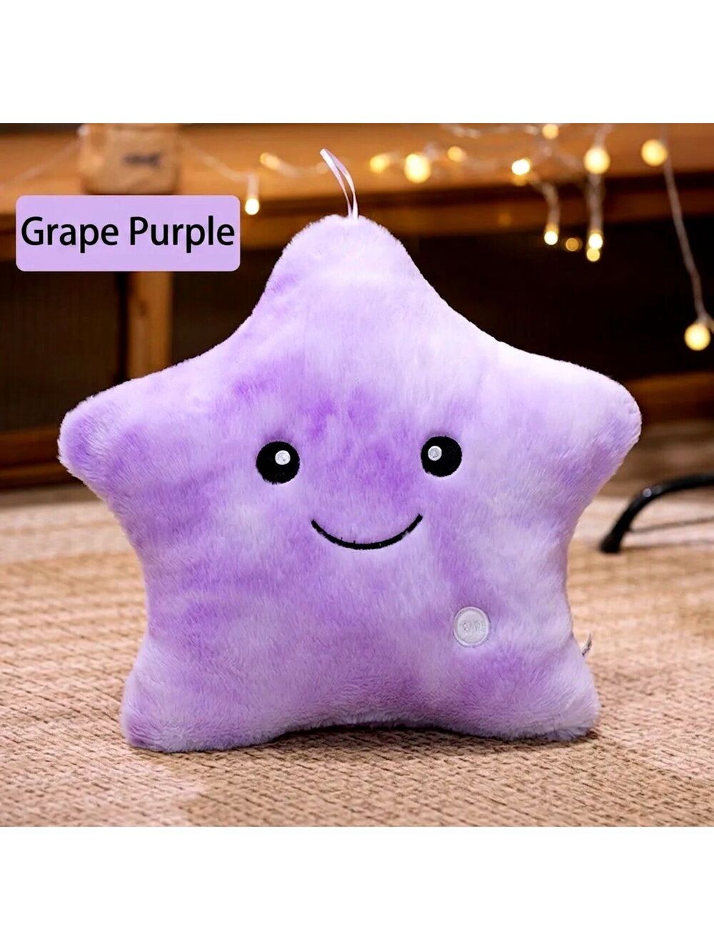 Purple Plush LED Soft Stuffed Cushion Night Light For Home Decor And Kids Gift